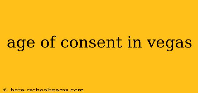 age of consent in vegas