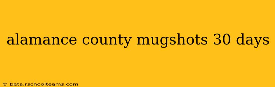 alamance county mugshots 30 days