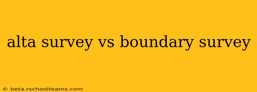 alta survey vs boundary survey