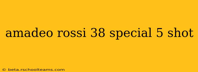 amadeo rossi 38 special 5 shot