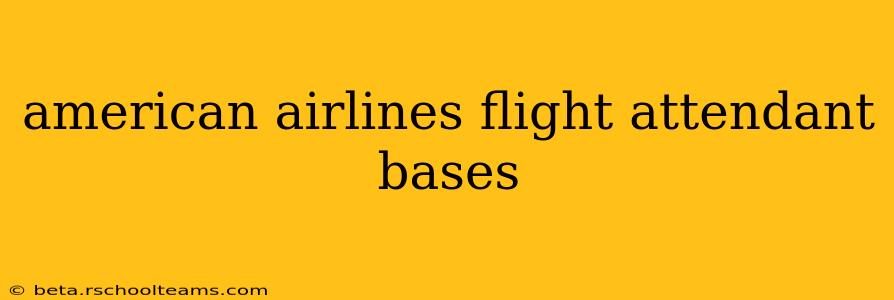 american airlines flight attendant bases