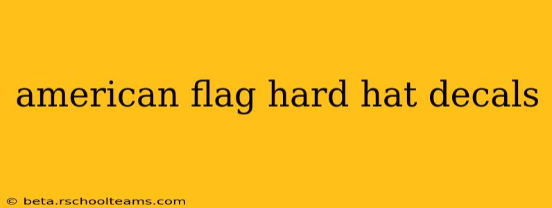 american flag hard hat decals