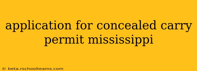 application for concealed carry permit mississippi