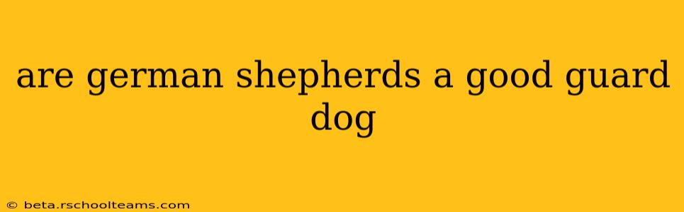are german shepherds a good guard dog