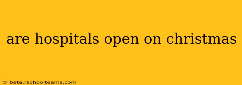 are hospitals open on christmas