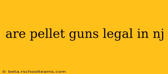 are pellet guns legal in nj