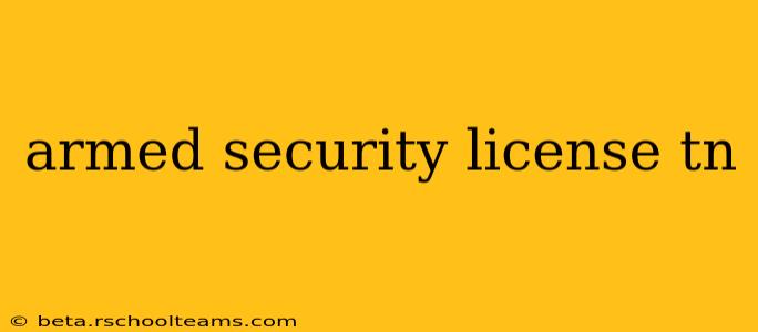 armed security license tn