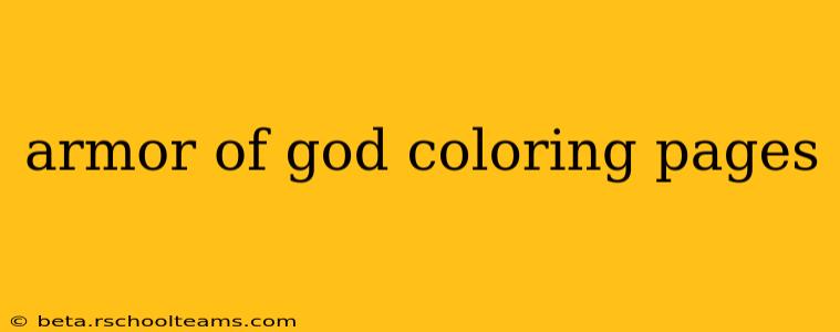 armor of god coloring pages