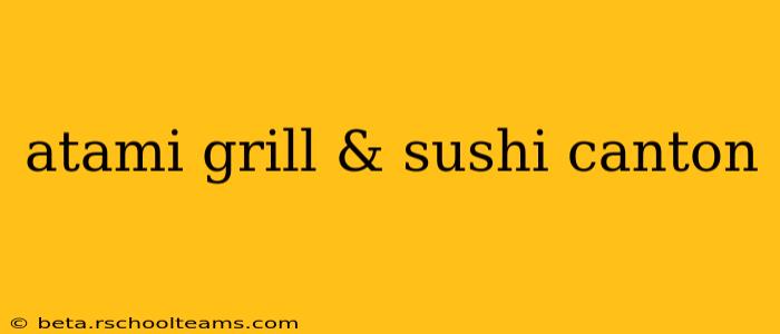 atami grill & sushi canton