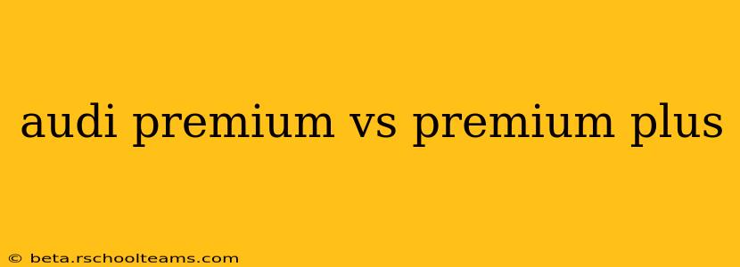 audi premium vs premium plus