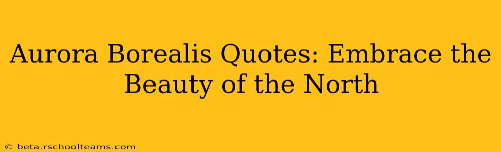Aurora Borealis Quotes: Embrace the Beauty of the North