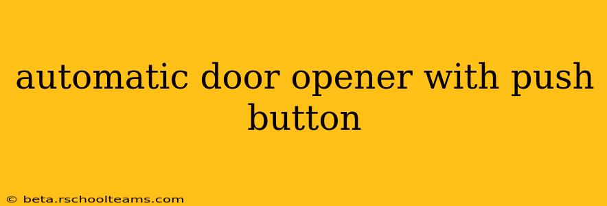automatic door opener with push button