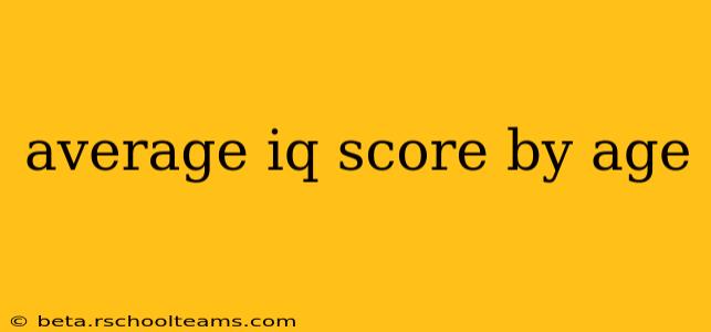 average iq score by age