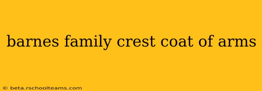 barnes family crest coat of arms