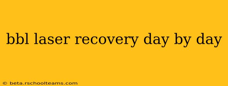 bbl laser recovery day by day