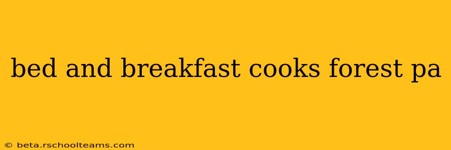 bed and breakfast cooks forest pa