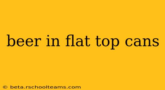 beer in flat top cans