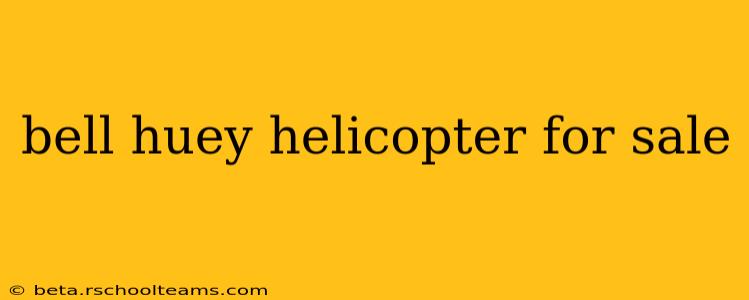 bell huey helicopter for sale