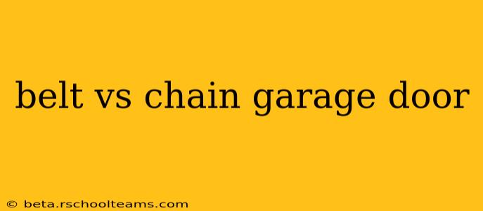 belt vs chain garage door
