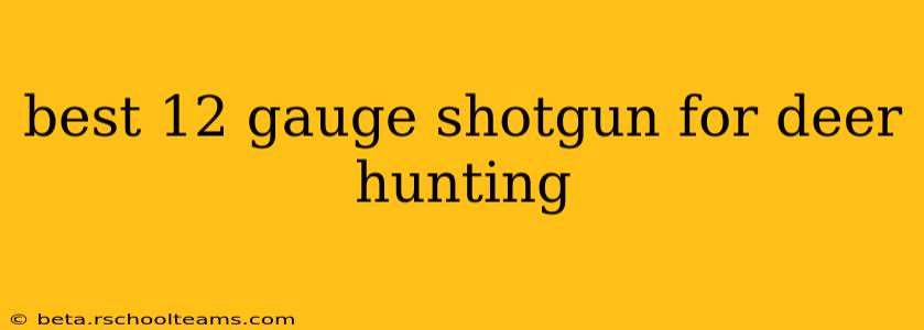 best 12 gauge shotgun for deer hunting