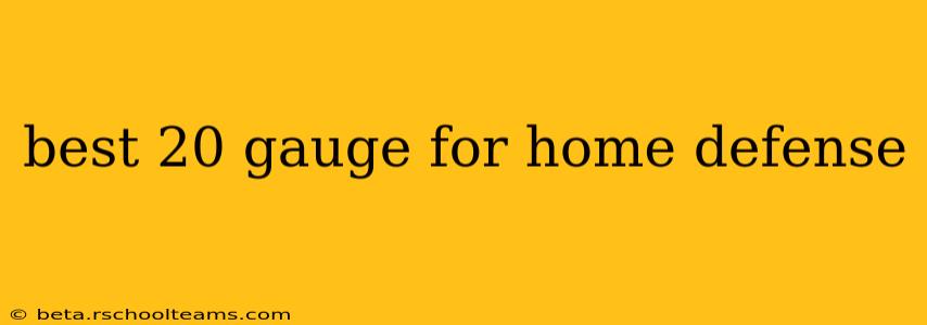best 20 gauge for home defense