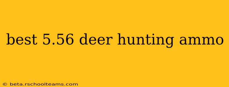 best 5.56 deer hunting ammo