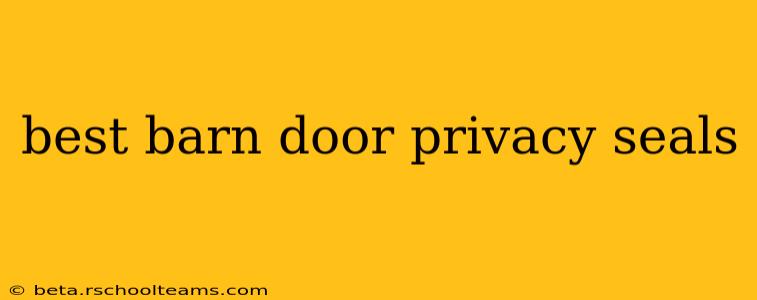 best barn door privacy seals