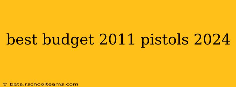 best budget 2011 pistols 2024