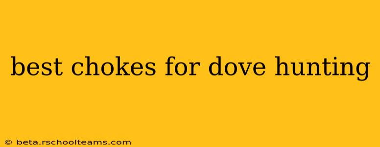 best chokes for dove hunting