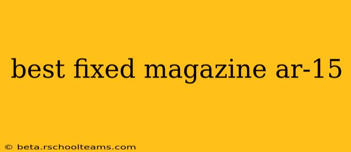 best fixed magazine ar-15