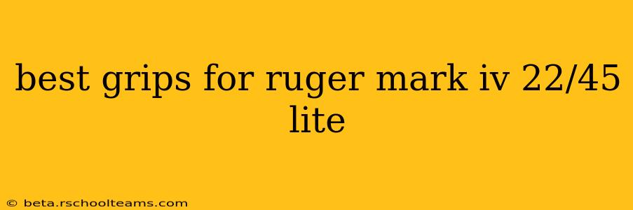 best grips for ruger mark iv 22/45 lite