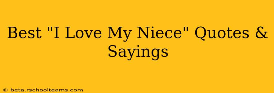 Best "I Love My Niece" Quotes & Sayings