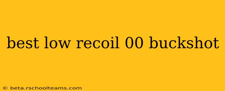 best low recoil 00 buckshot