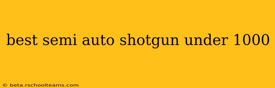 best semi auto shotgun under 1000