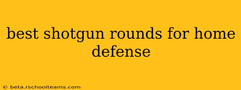 best shotgun rounds for home defense