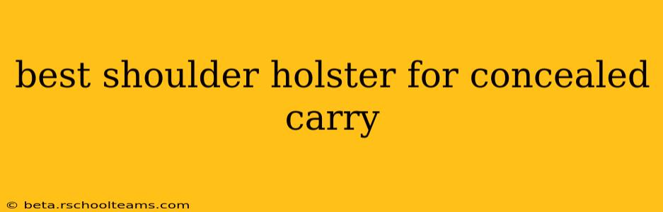 best shoulder holster for concealed carry