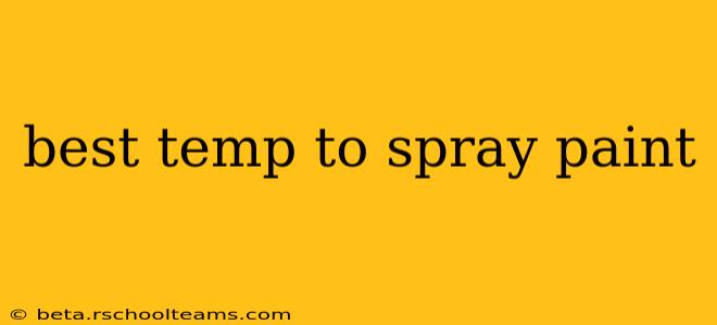 best temp to spray paint