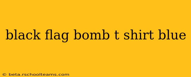 black flag bomb t shirt blue