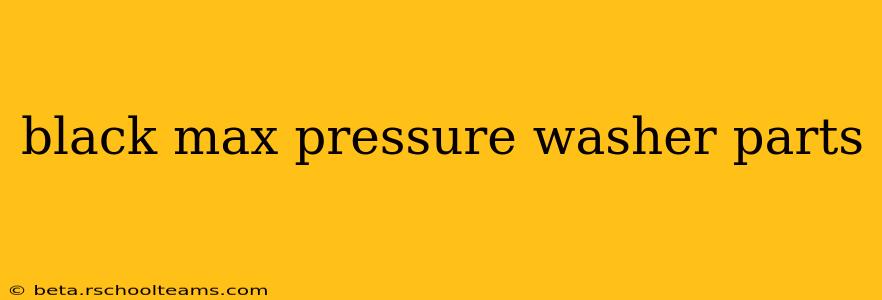 black max pressure washer parts