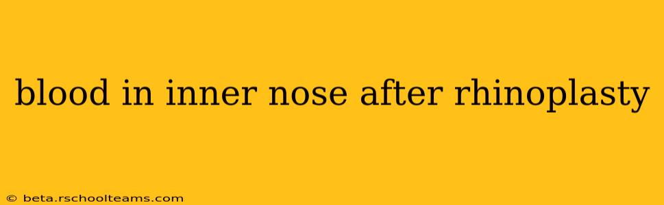 blood in inner nose after rhinoplasty