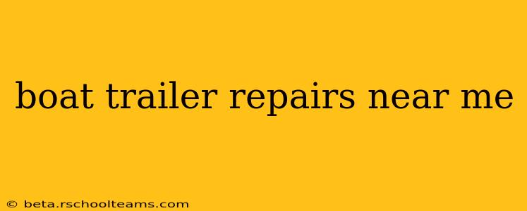 boat trailer repairs near me