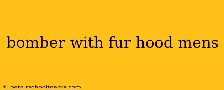 bomber with fur hood mens