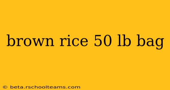 brown rice 50 lb bag
