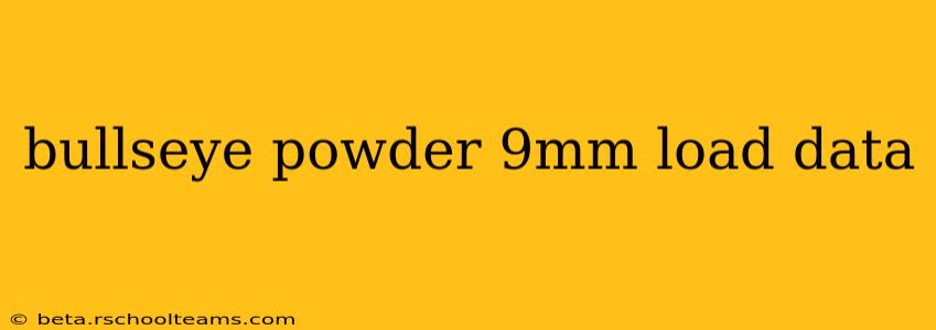 bullseye powder 9mm load data