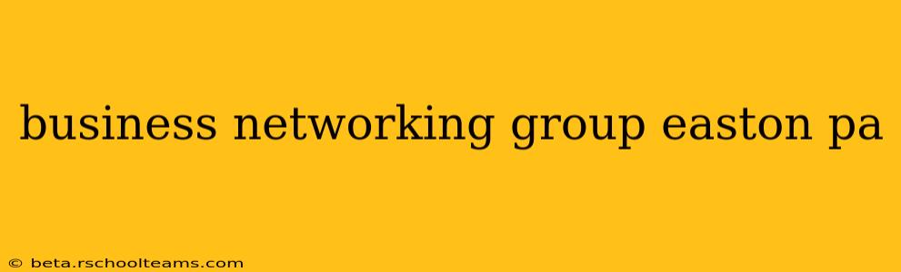 business networking group easton pa