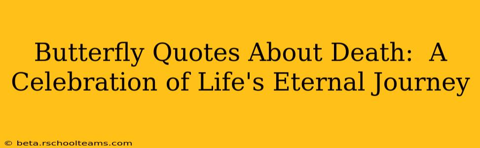 Butterfly Quotes About Death:  A Celebration of Life's Eternal Journey