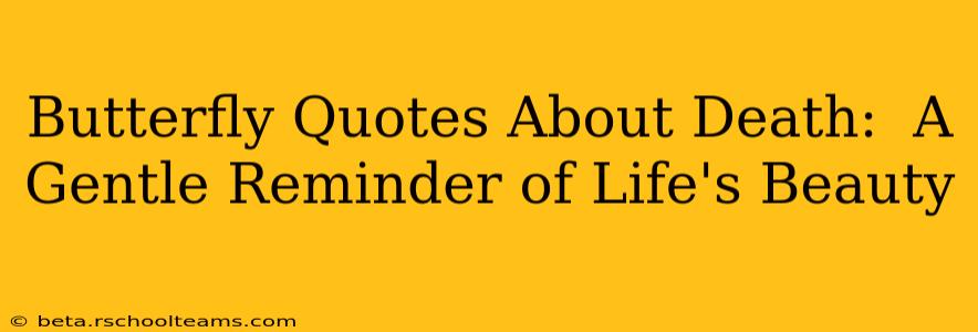 Butterfly Quotes About Death:  A Gentle Reminder of Life's Beauty