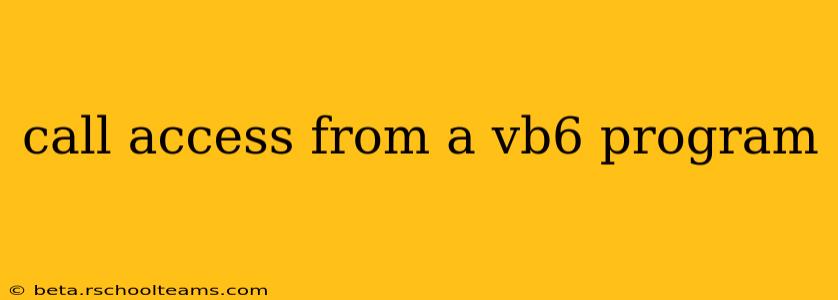 call access from a vb6 program