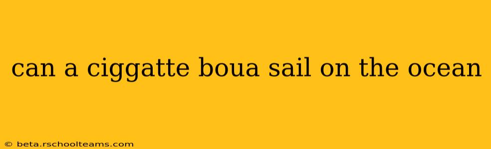 can a ciggatte boua sail on the ocean