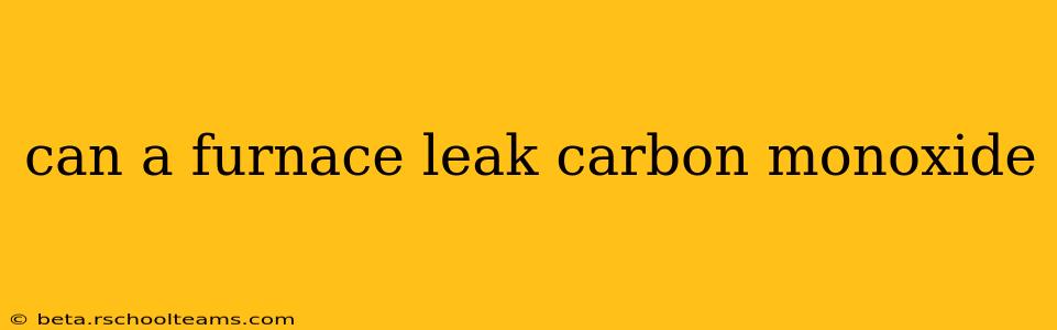 can a furnace leak carbon monoxide